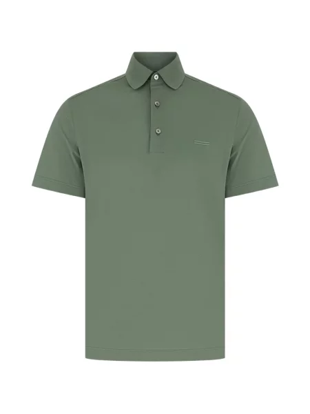 Krótka koszulka polo Zegna zielona
