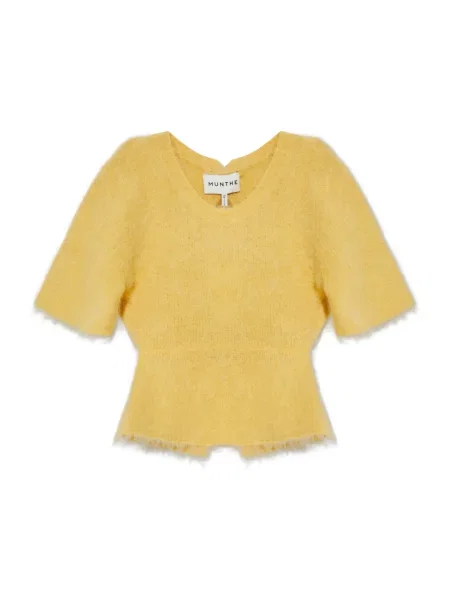 Sweter Munthe żółty