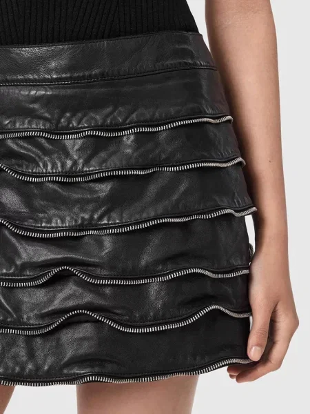 Кожаная юбка Allsaints