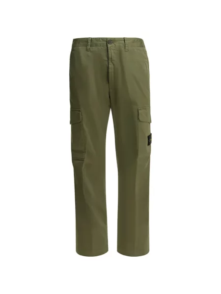 Pantaloni cargo Stone Island cu strasuri verde
