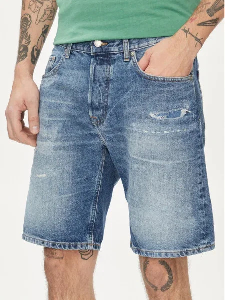 Дънков къс панталон Pepe Jeans синьо
