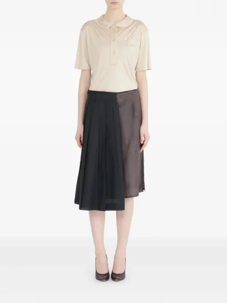 Fusta plisata Maison Margiela plisată negru