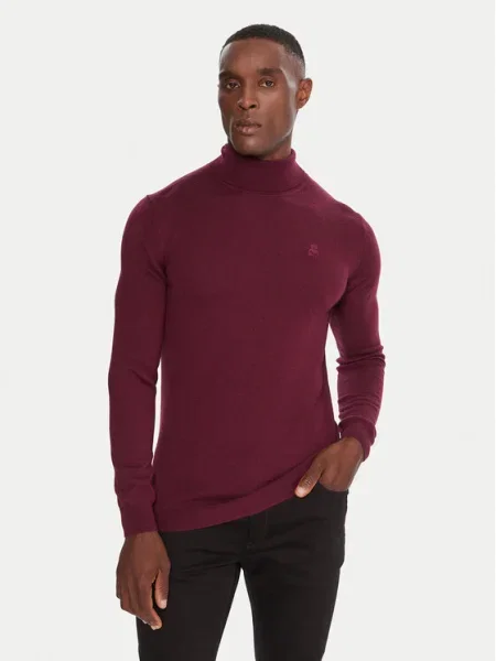 Pulover Karl Lagerfeld de lână bordo