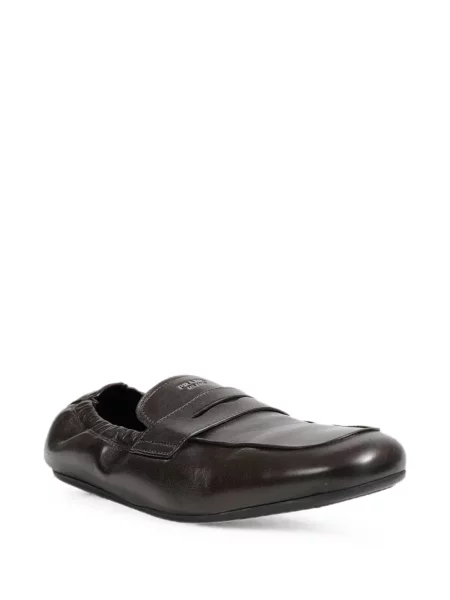Pantofi loafer Prada din piele maro