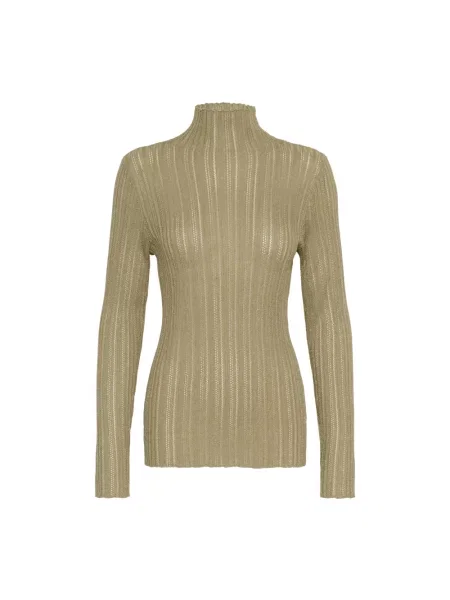 Lniany golf Soaked In Luxury brązowy