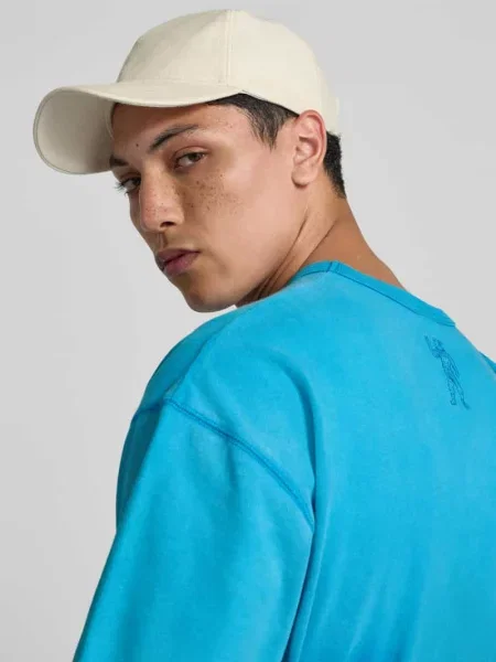 T-shirt o kroju Relaxed Fit z bawełny Billionaire Boys Club niebieska