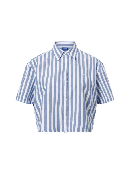 HUGO BLUE Bluzka z krótkim rękawem Eleisa_B Kobiety niebieski|biały w 34 niebieska