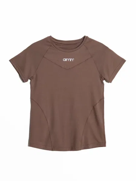 Aim'n Tricou funcțional maro alb