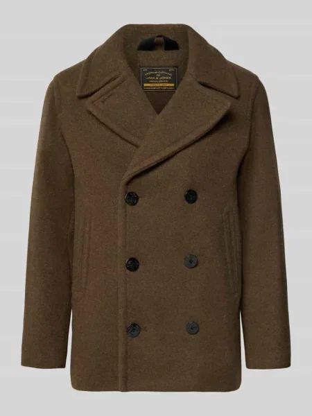 Kurtka z mieszanki wełny z kołnierzem z połami Jack & Jones Premium