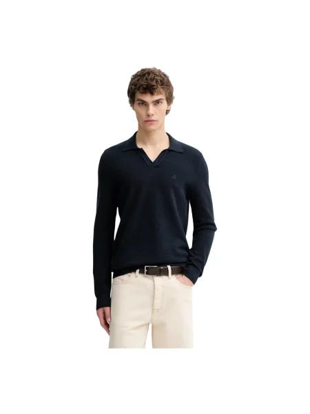 Sweter o kroju regular fit z czystej bawełny Marc O'polo niebieski