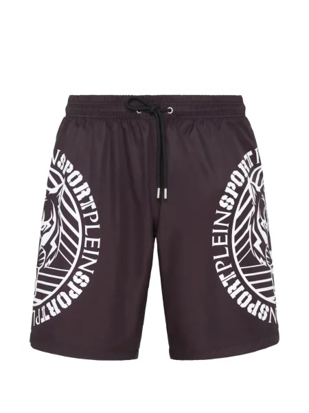 Slip de baie Plein Sport cu imagine cu dungi de tigru negru