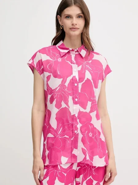 Marc Aurel cămașă din cu guler clasic relaxed roz