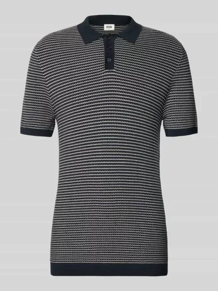 Koszulka polo z dzianiny w dwukolorowym wykonaniu krój slim fit model Triton' Drykorn