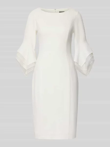 Sukienka koktajlowa z okrągłym dekoltem Adrianna Papell biała