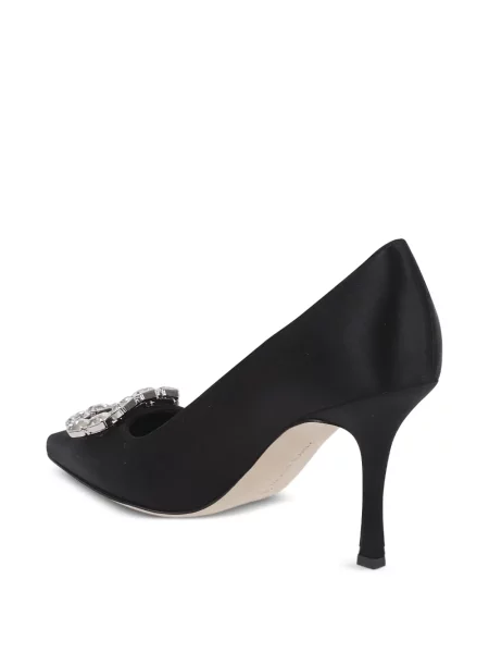 Pantofi cu toc Manolo Blahnik cu cataramă negru