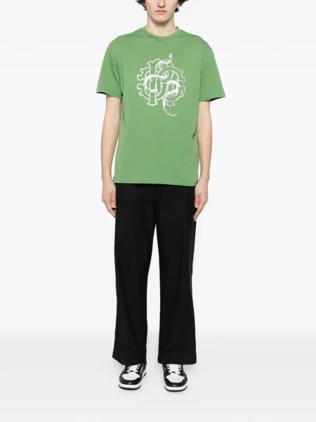 Tricou Roberto Cavalli cu imagine verde