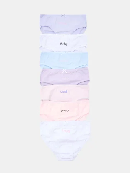 Sinsay kalhotky s nápisy 7 pack vícebarevná