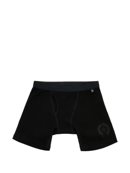 Boxerky Chrome Hearts se srdcovým vzorem s autogramem černé