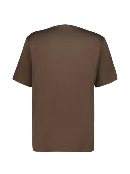 Scurt tricou Auralee cu decolteu rotund maro