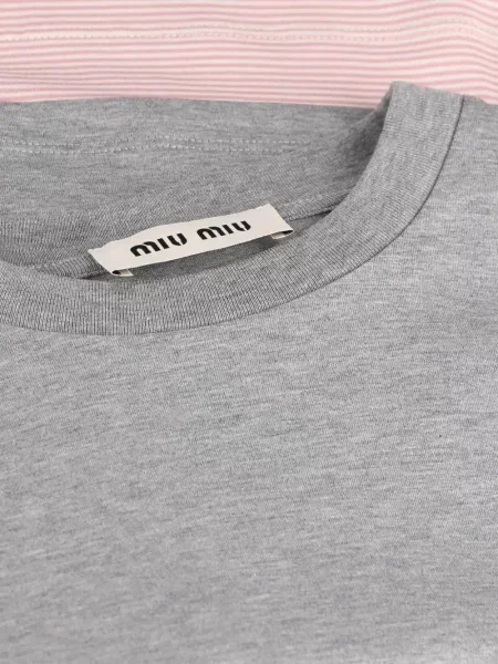 Decupat tricou Miu Miu gri