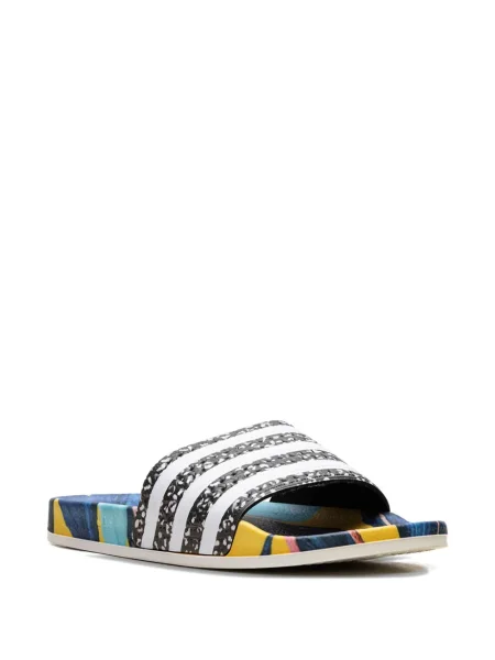 Papuci Adidas cu imprimeu geometric negru