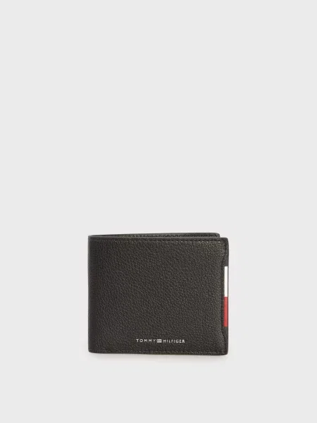 Кожаный кошелек Tommy Hilfiger черный