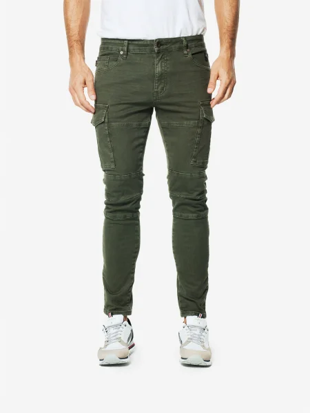 KOROSHI Pantaloni eleganți oliv