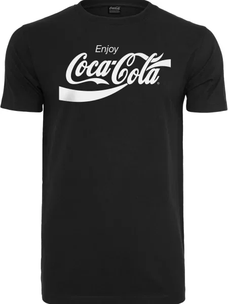 Merchcode Tričko Coca Cola černá bílá
