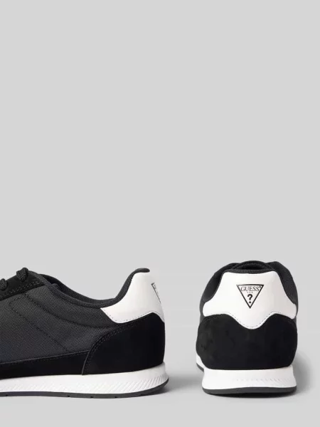 Sneakersy z mieszanki skóry i tkaniny model DREAN' Guess czarne