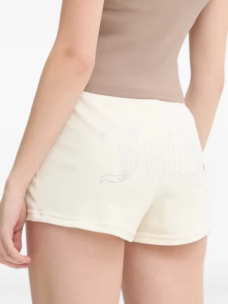 Kalnų krištolas su raišteliu šortai Juicy Couture balta