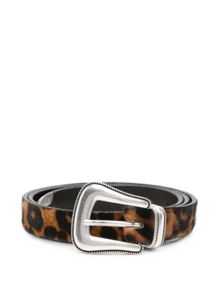 Curea Eraldo cu imagine cu model leopard cu cataramă maro