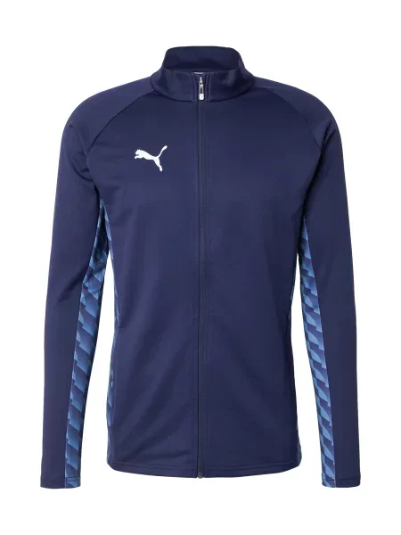 PUMA Geacă sport bleumarin / azuriu alb