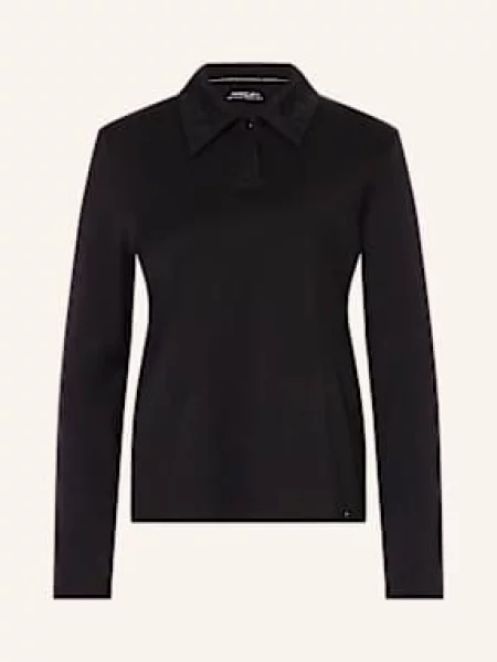 Marc Cain Koszulka Polo Z Dżerseju schwarz czarne