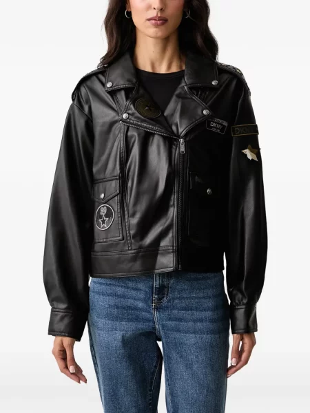 Geanta de piele Dkny negru