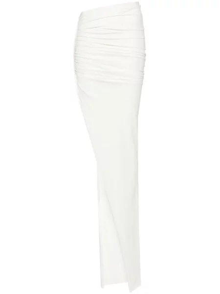 Fusta maxi Rick Owens alb