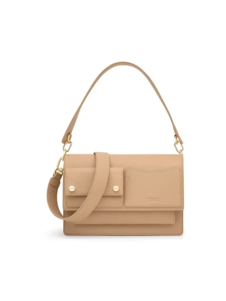Torebka crossbody Tous skórzana beżowa