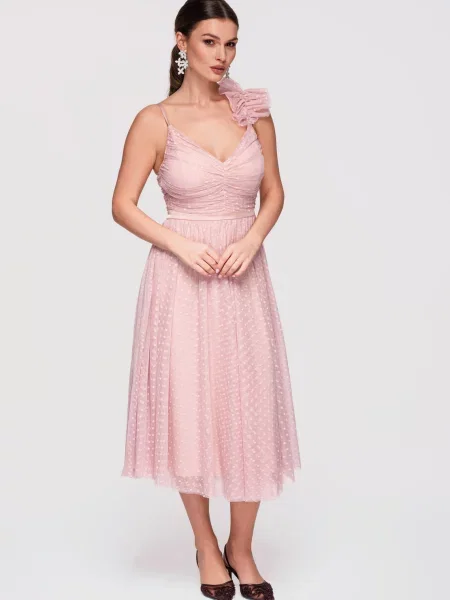 Rochie de cocktail Edoti roz