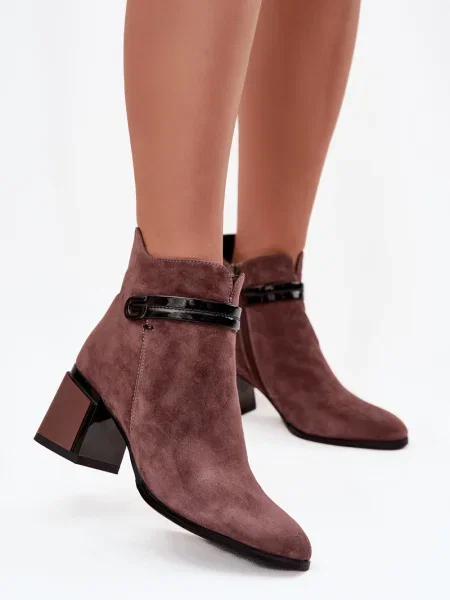 Botine D&a din piele negru
