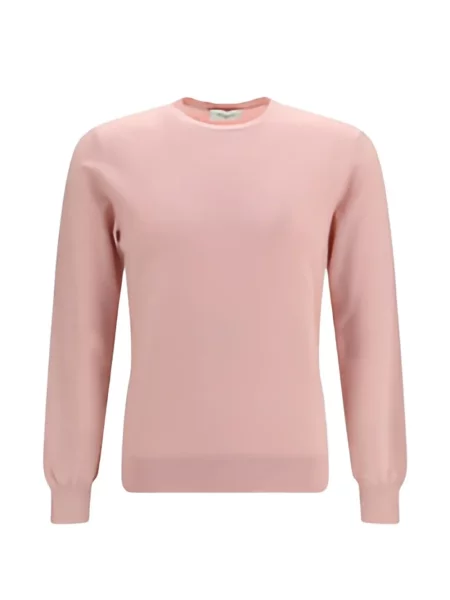 Pulover Piacenza Cashmere din cașmir cu decolteu rotund roz