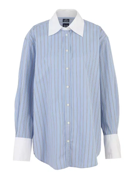 Gap Tall Bluză albastru deschis / negru alb