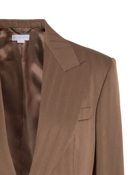 Sacou Stella Mccartney cu un singur rând de nasturi maro