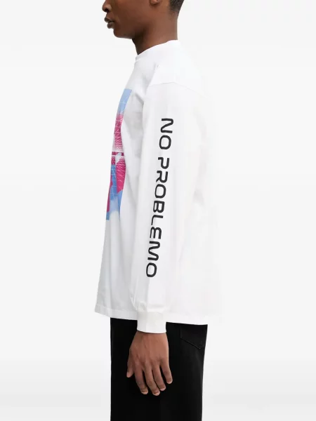 Tricou No Problemo cu imagine alb