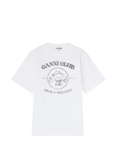 Tricou Ganni alb