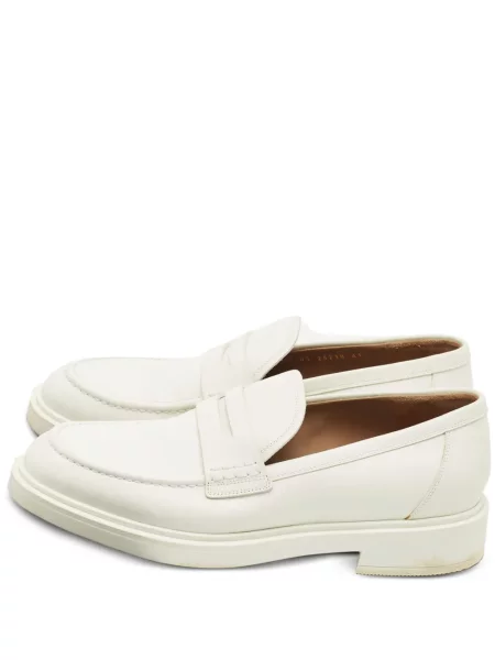 Кожени slip-on лоуфъри Gianvito Rossi бяло
