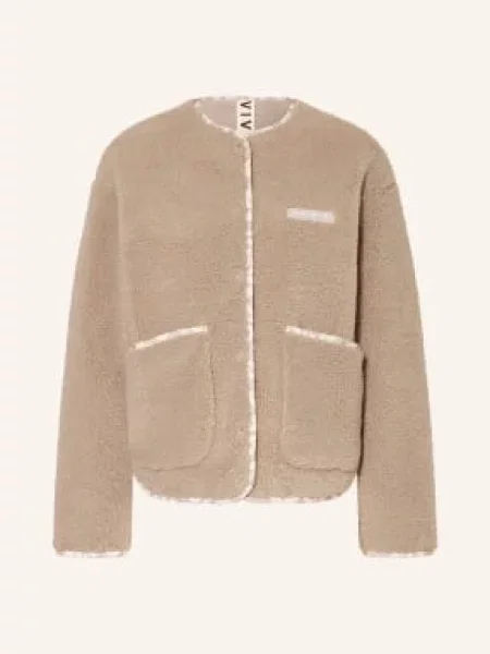 Vivi Mari Kurtka Z Futra Teddy beige beżowa