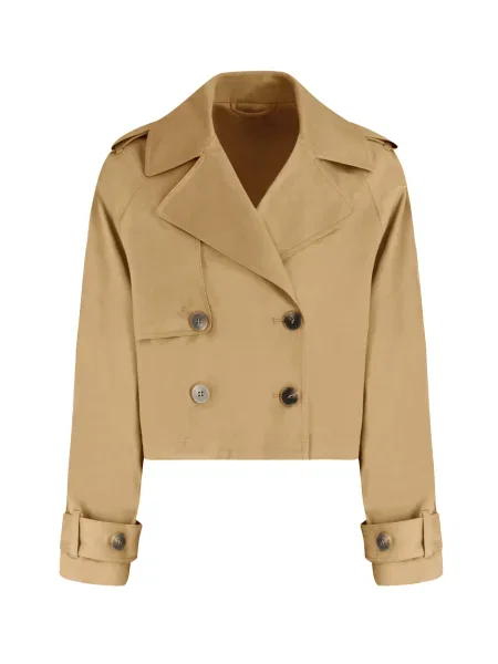 Imily Prehoden plašč oliva bela