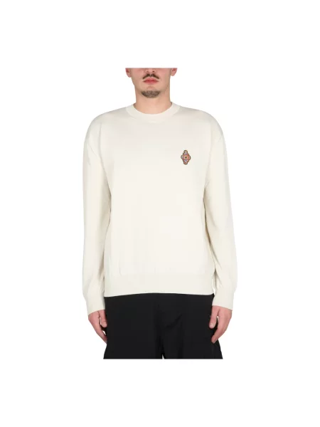 Dzianinowy sweter Marcelo Burlon beżowy