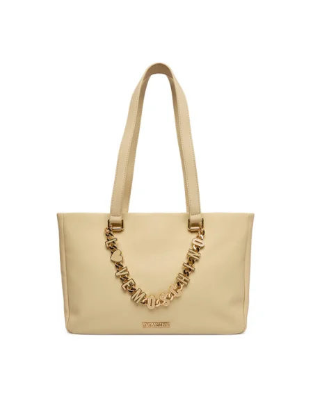 Geantă LOVE MOSCHINO bej