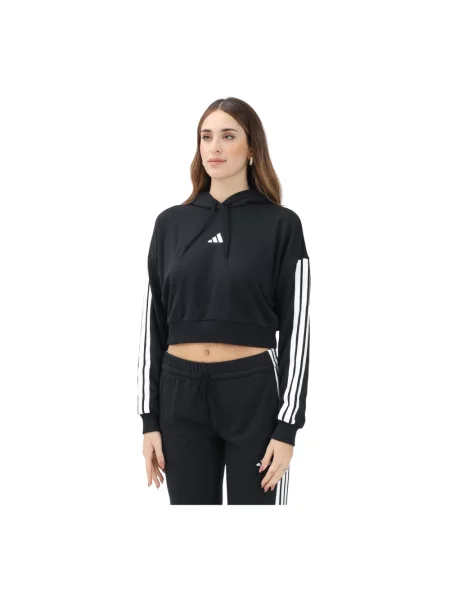 Adidas bluza Essentials z kapturem z aplikacją czarny