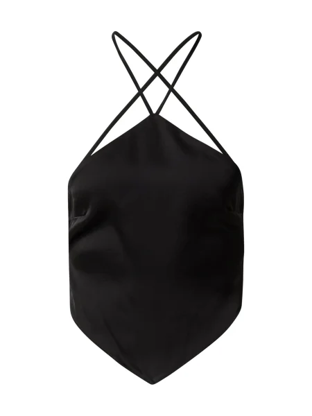 A LOT LESS Top Lea' negru